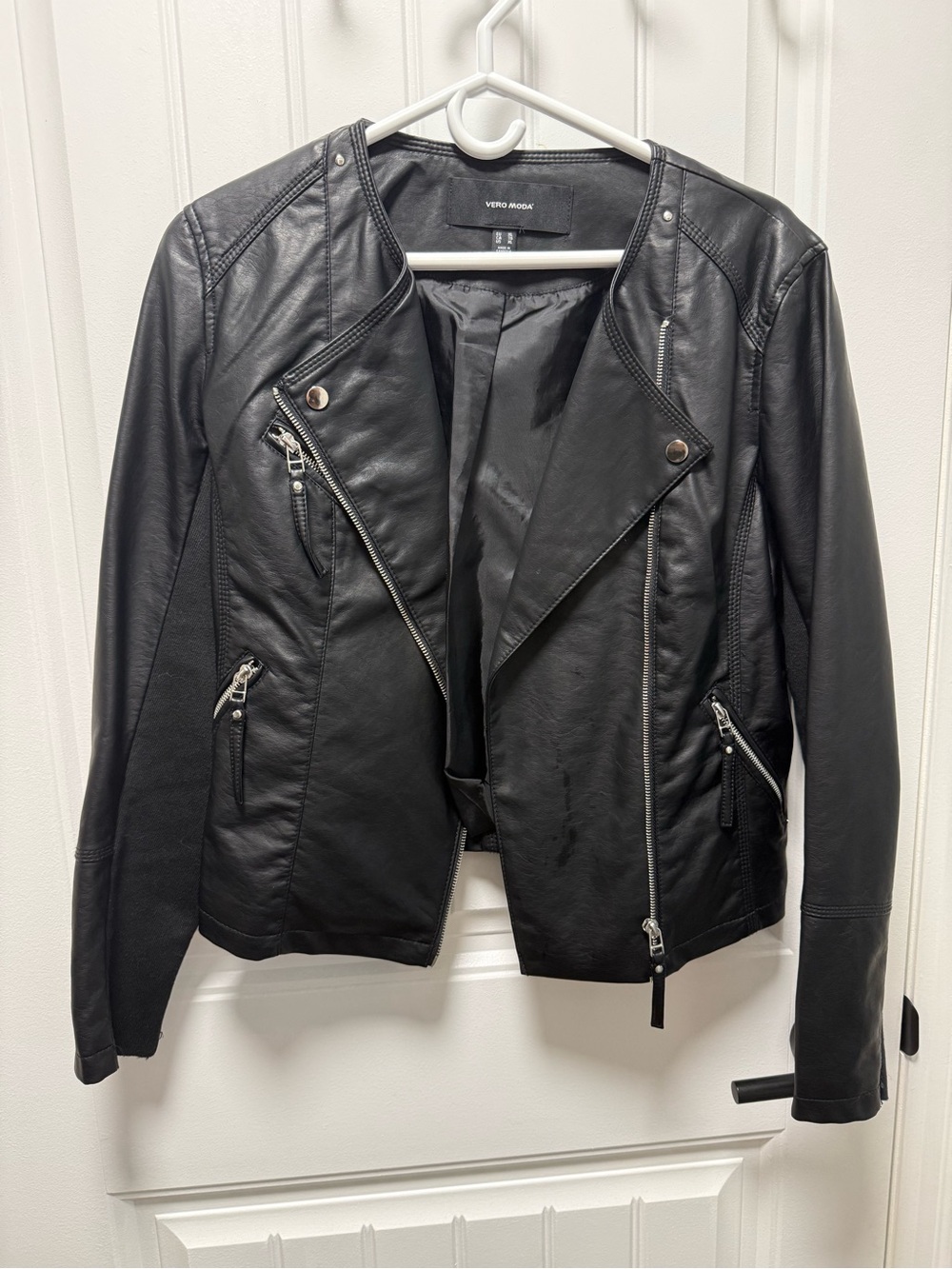 Vero Moda Black Faux Leather Moto Jacket